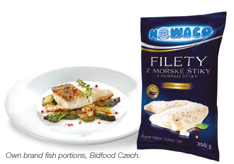 Own brand  sh portions, Bidfood Czech.