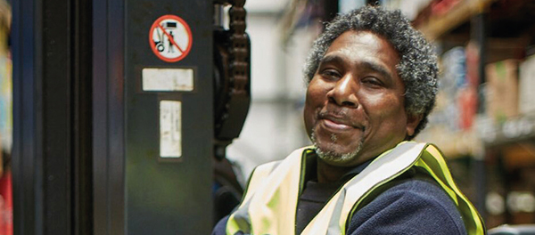 Rudy, a forklift driver, Bidfood UK.