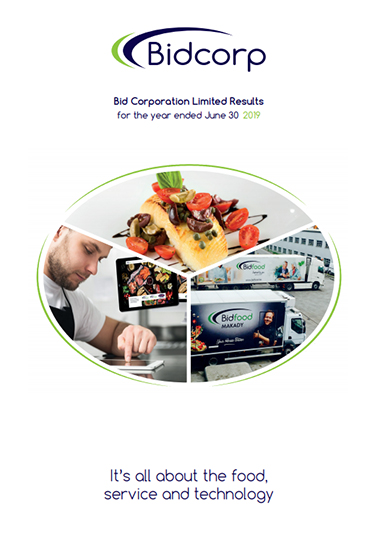 Bid Corporation Limited Results for the year ended June 30 2019